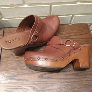 Korkease Women Leather Clogs Size 9